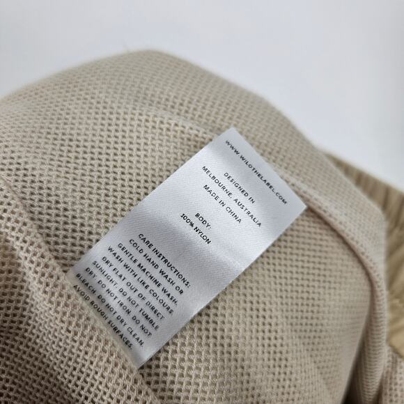 WILO The Label Parachute Jogger Pants Cream Drawstring Mesh Lined Baggy Size L - Picture 8 of 8